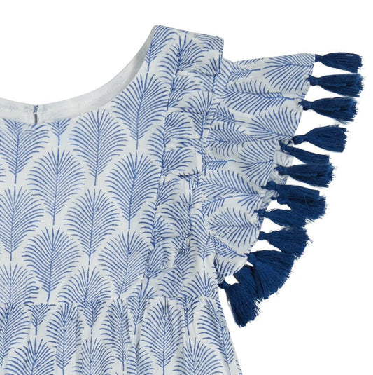 Navy Feather Sophie Tassel Dress - Après NJ