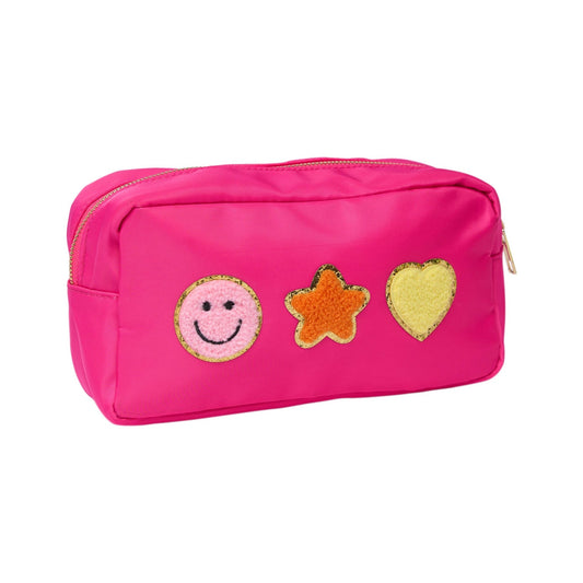 Neon Pink Pouch w/ Glitter Patches - Après NJ