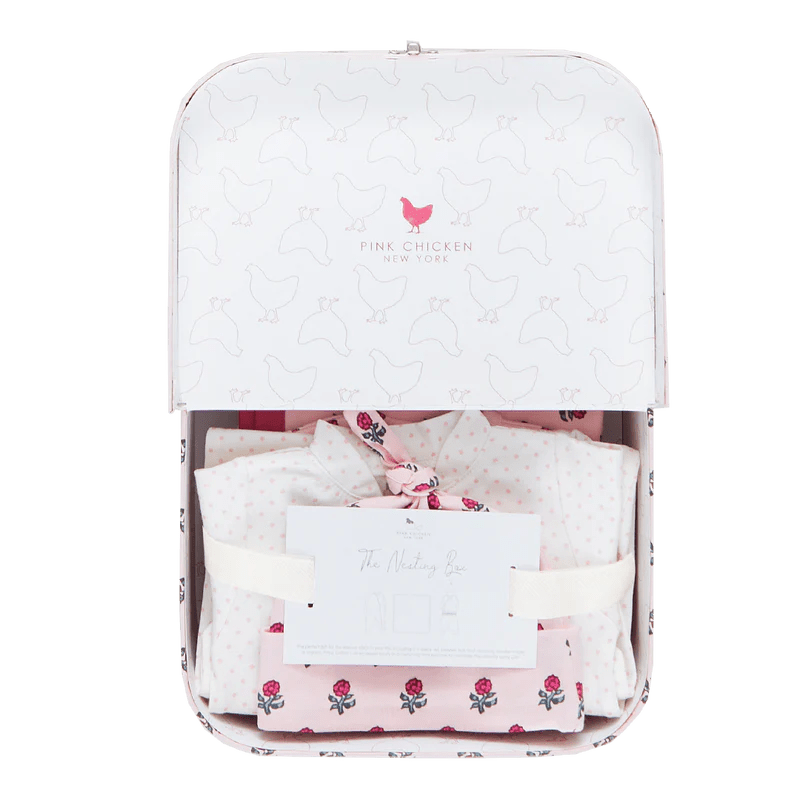 Opened Nesting box with items folded inside