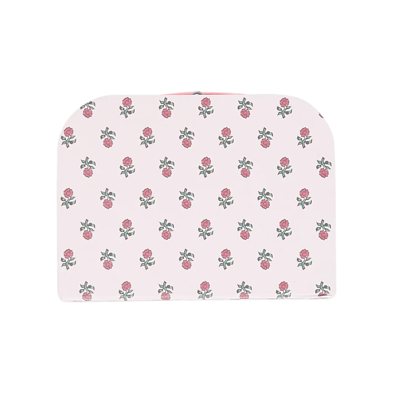 Baby blanket with pink flower print