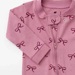 One - Piece Baby PJ Pink Ribbons - Après NJ