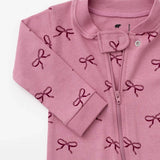 One - Piece Baby PJ Pink Ribbons - Après NJ