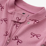 One - Piece Baby PJ Pink Ribbons - Après NJ