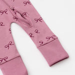 One - Piece Baby PJ Pink Ribbons - Après NJ