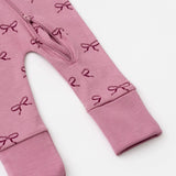 One - Piece Baby PJ Pink Ribbons - Après NJ