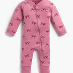 One - Piece Baby PJ Pink Ribbons - Après NJ