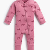 One - Piece Baby PJ Pink Ribbons - Après NJ