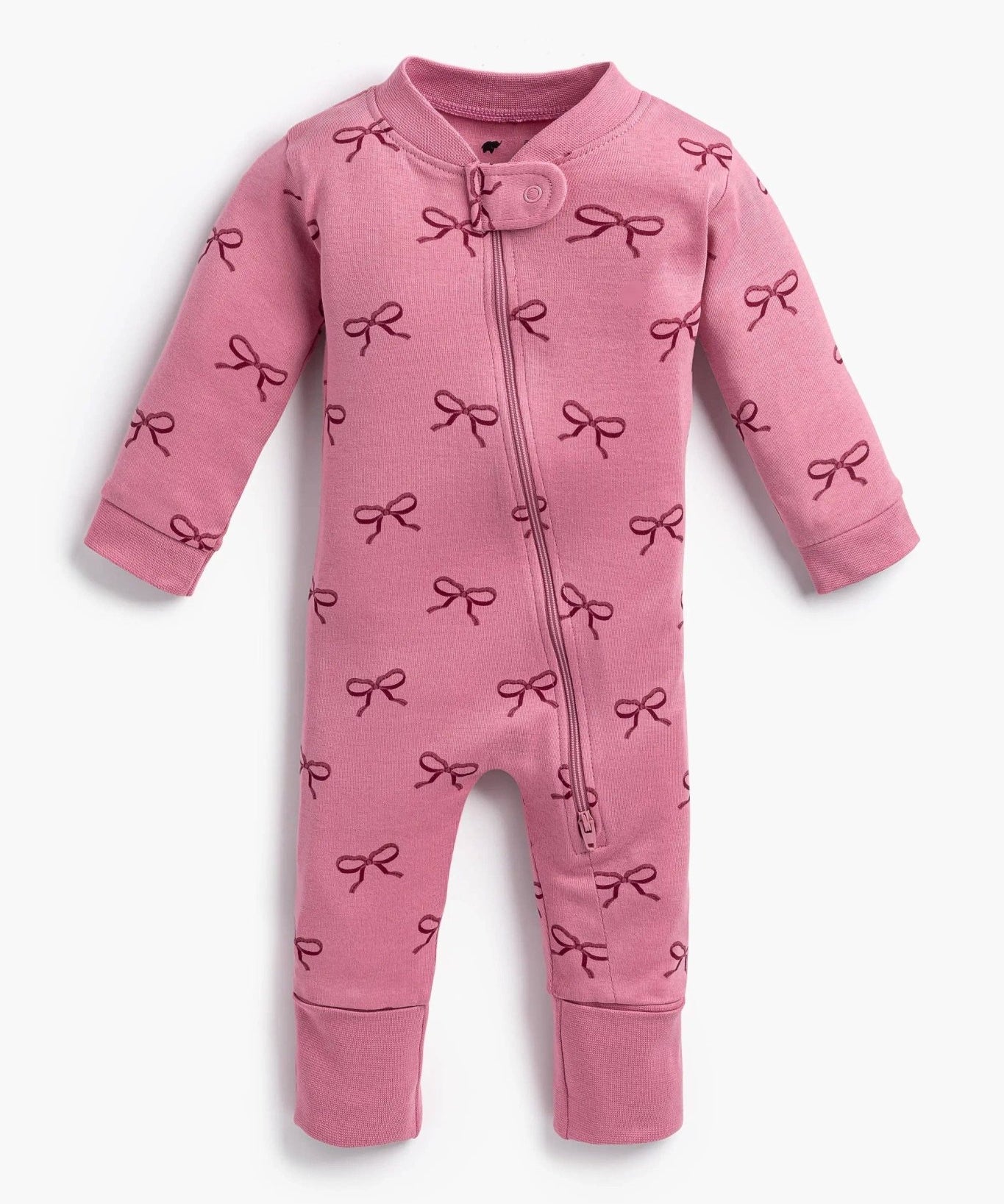 One - Piece Baby PJ Pink Ribbons - Après NJ