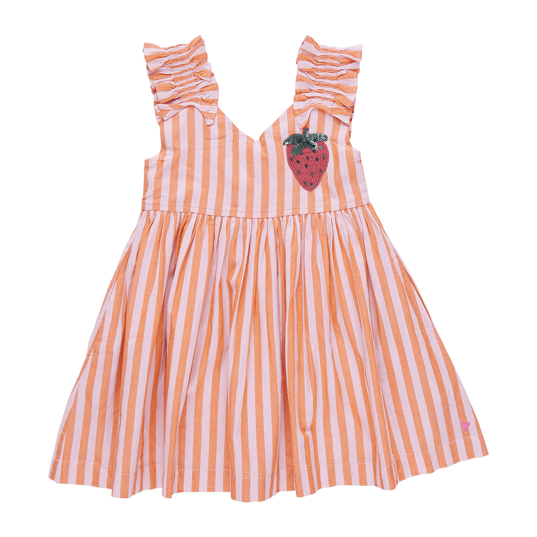 Orange Pink Stripe Via Dress - Après NJ