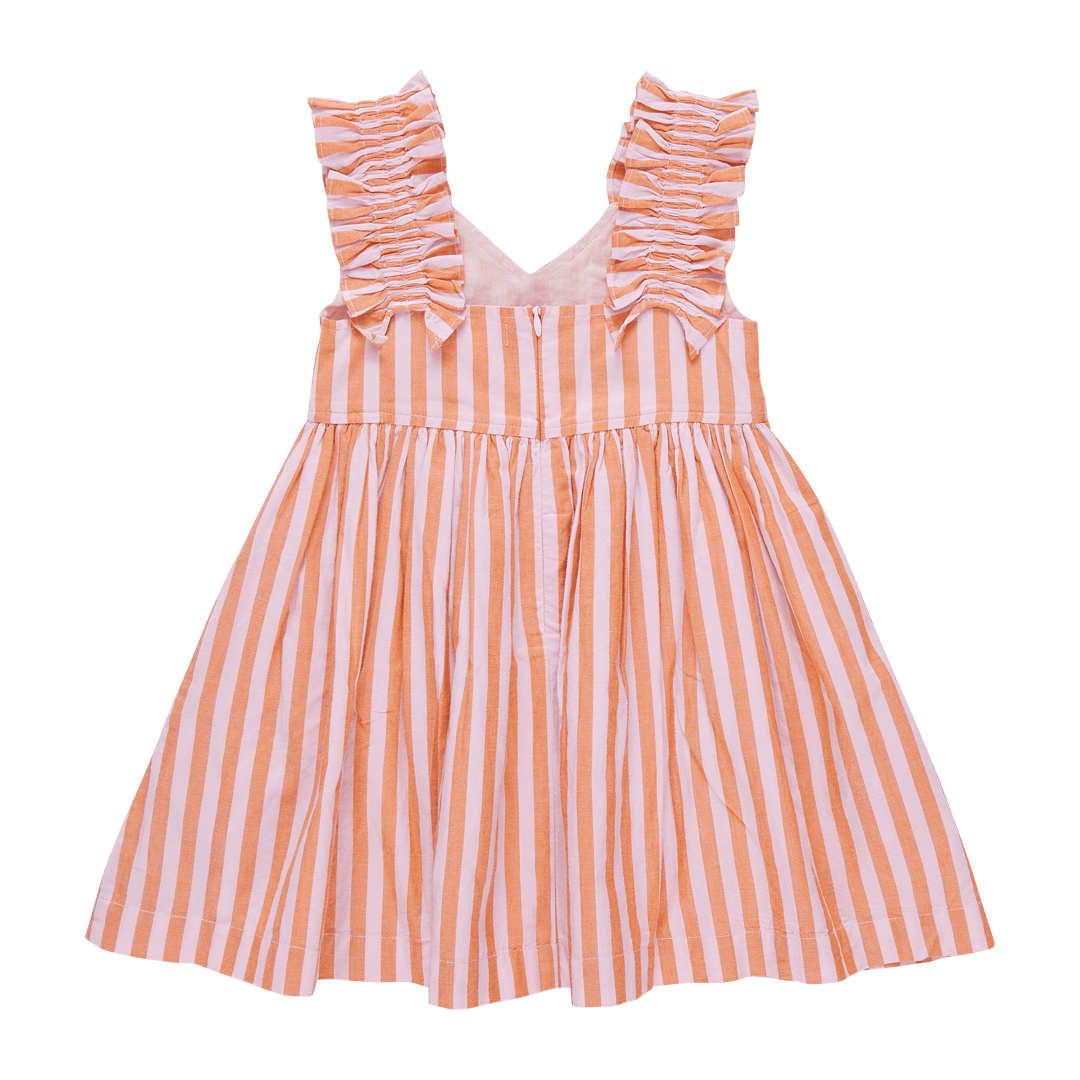 Orange Pink Stripe Via Dress - Après NJ