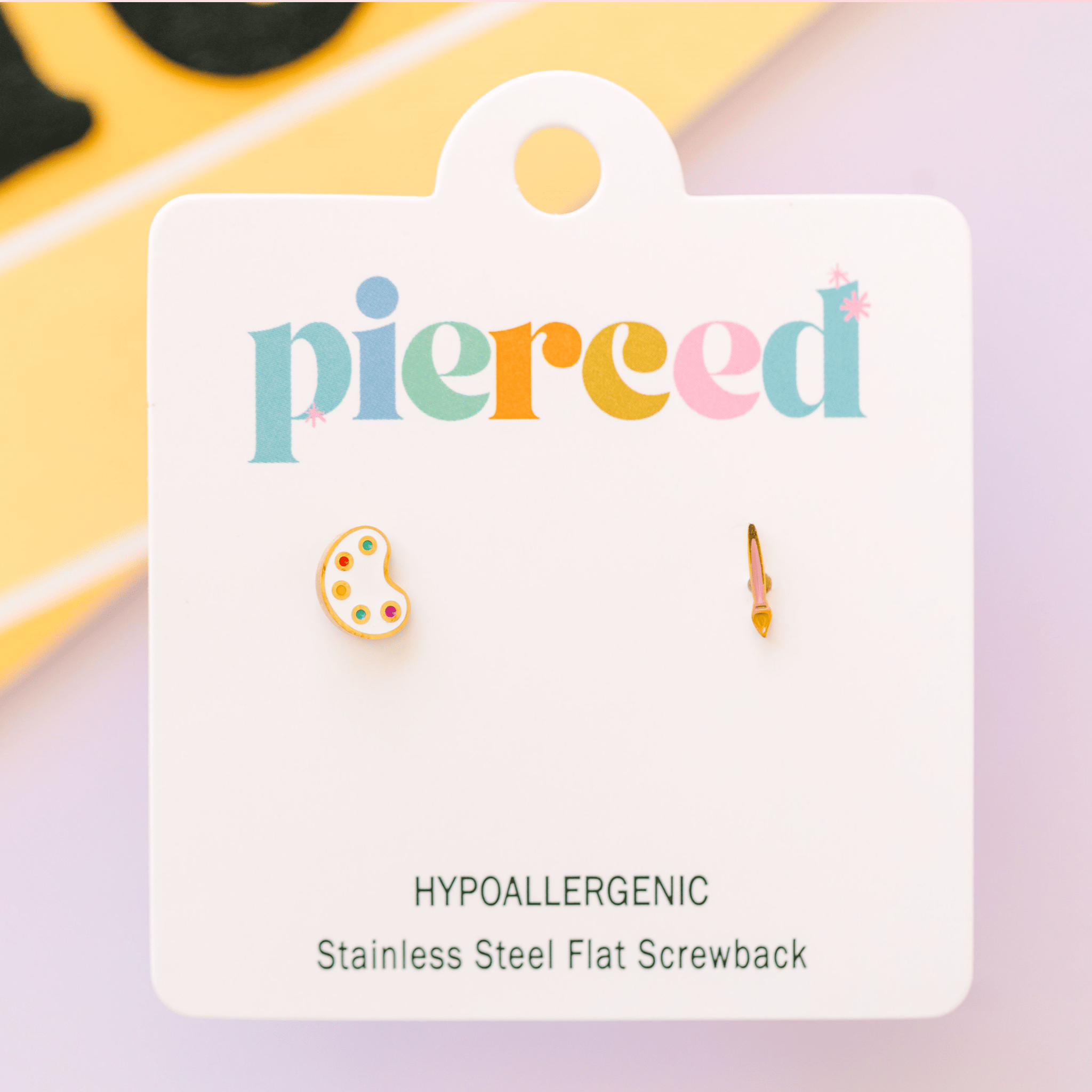 Paint Pallet & Brush Earrings - Après NJ