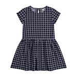 Palmer Dress in Navy Windowpane - Après NJ