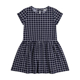 Palmer Dress in Navy Windowpane - Après NJ
