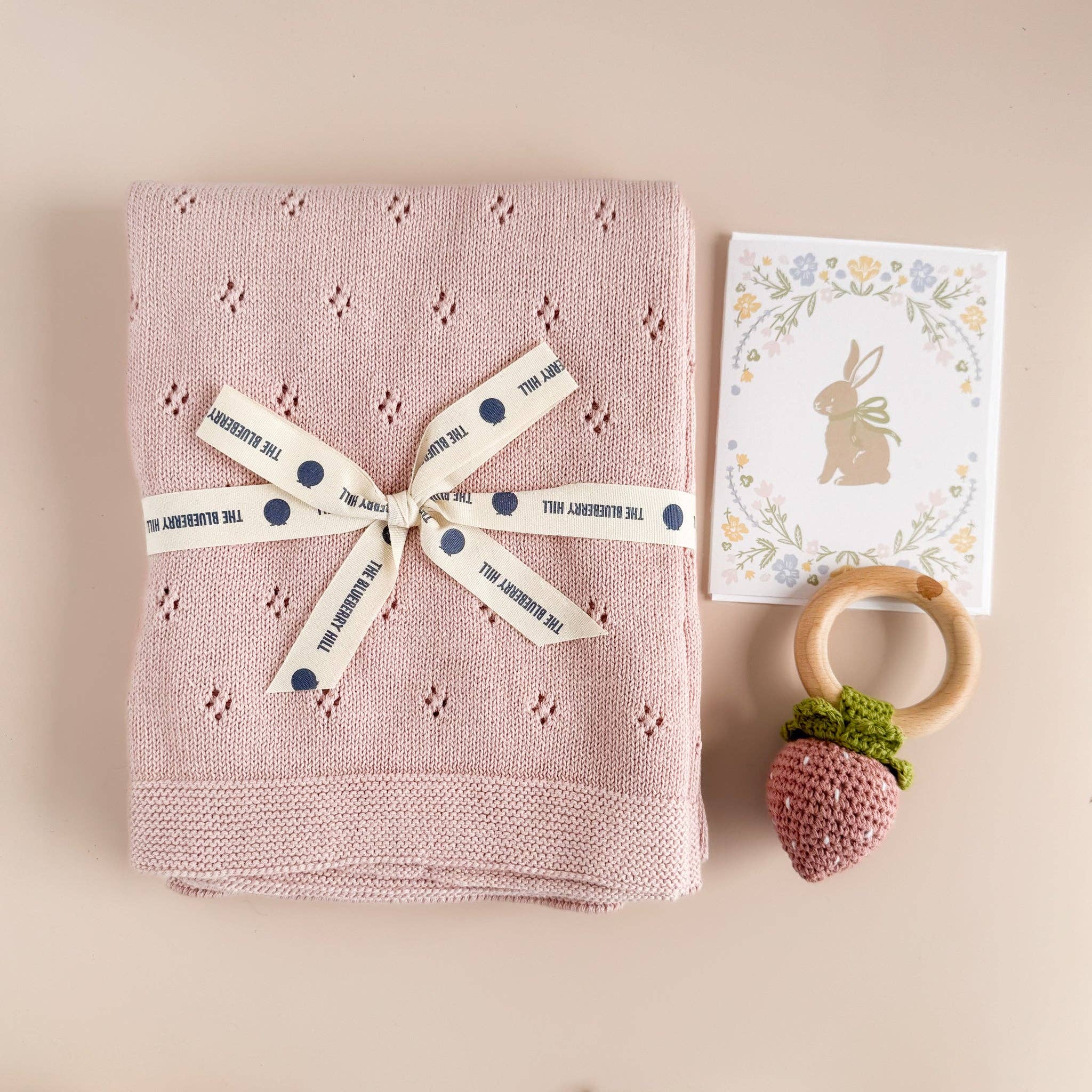 Pastel Floral Bunny Baby Congrats Greeting Card - Après NJ