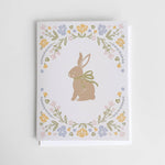 Pastel Floral Bunny Baby Congrats Greeting Card - Après NJ