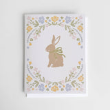 Pastel Floral Bunny Baby Congrats Greeting Card - Après NJ