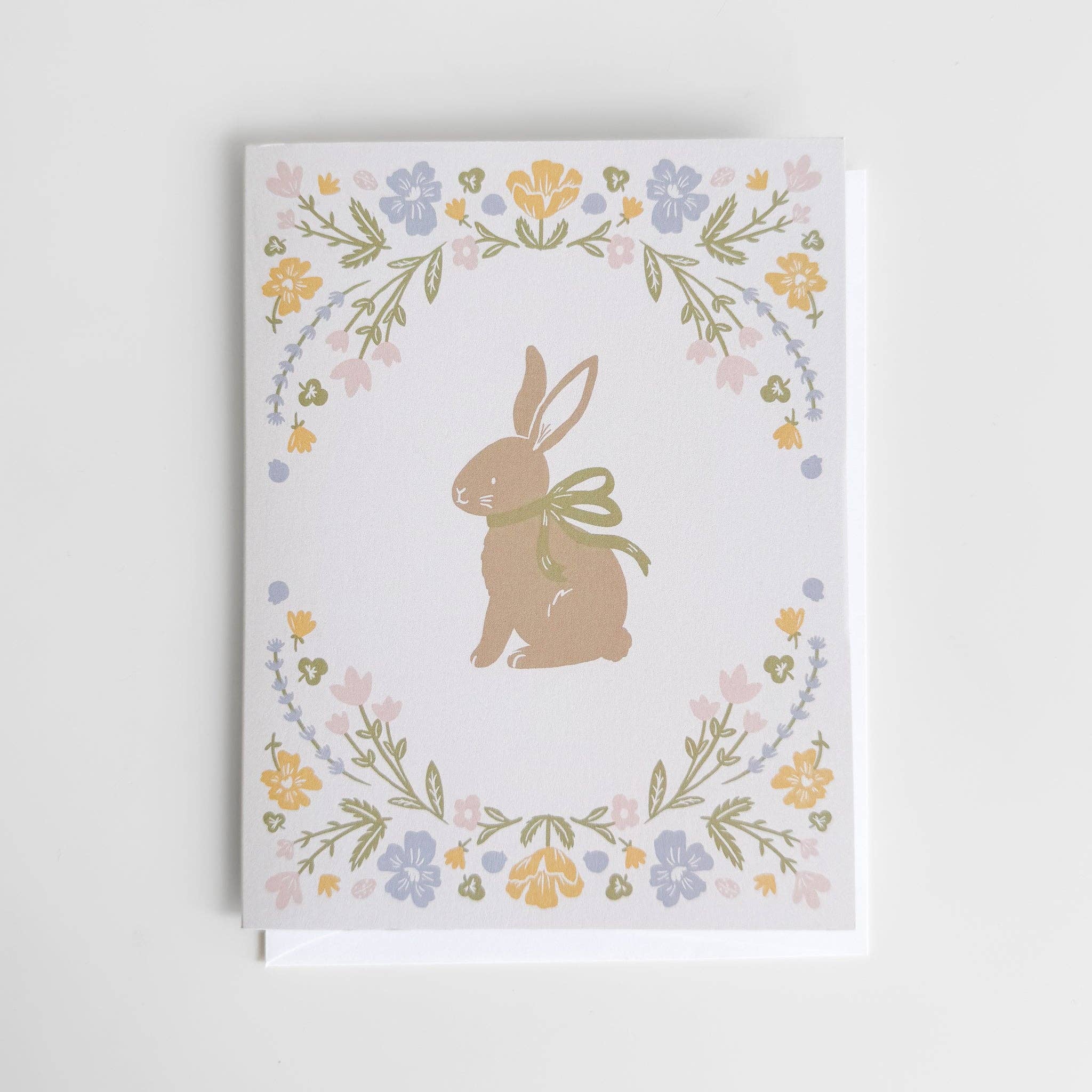 Pastel Floral Bunny Baby Congrats Greeting Card - Après NJ