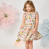 Eloise Ruffle Dress- Multi Eggs