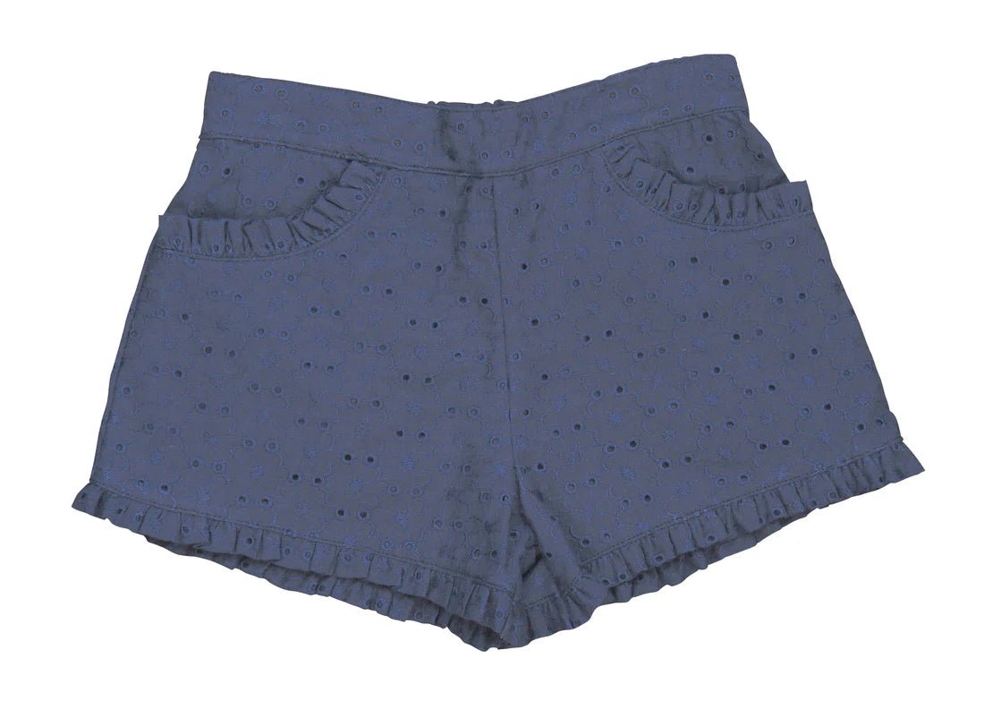 Phoebe Pocket Shorts in Navy Eyelet - Après NJ