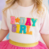 Pink Birthday Girl Patch Short Sleeve T-Shirt - Après NJ