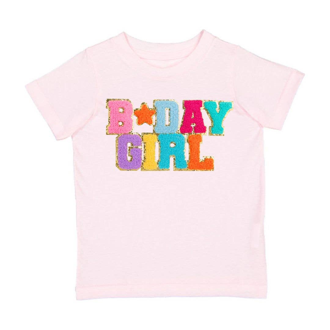 Pink Birthday Girl Patch Short Sleeve T-Shirt - Après NJ