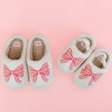 Pink Bow Plush Slippers - Après NJ