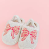 Pink Bow Plush Slippers - Après NJ