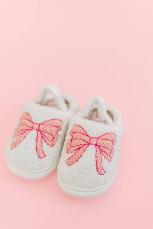 Pink Bow Plush Slippers - Après NJ