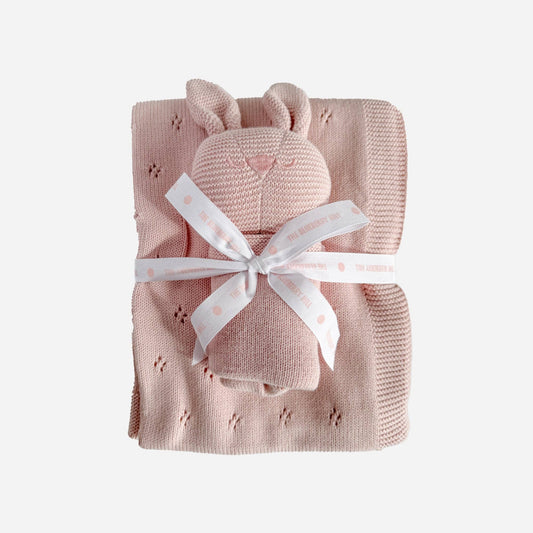Pink Bunny Lovey & Blanket Set - Après NJ