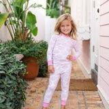 Pink Shell Print Kid's Pajamas - Après NJ