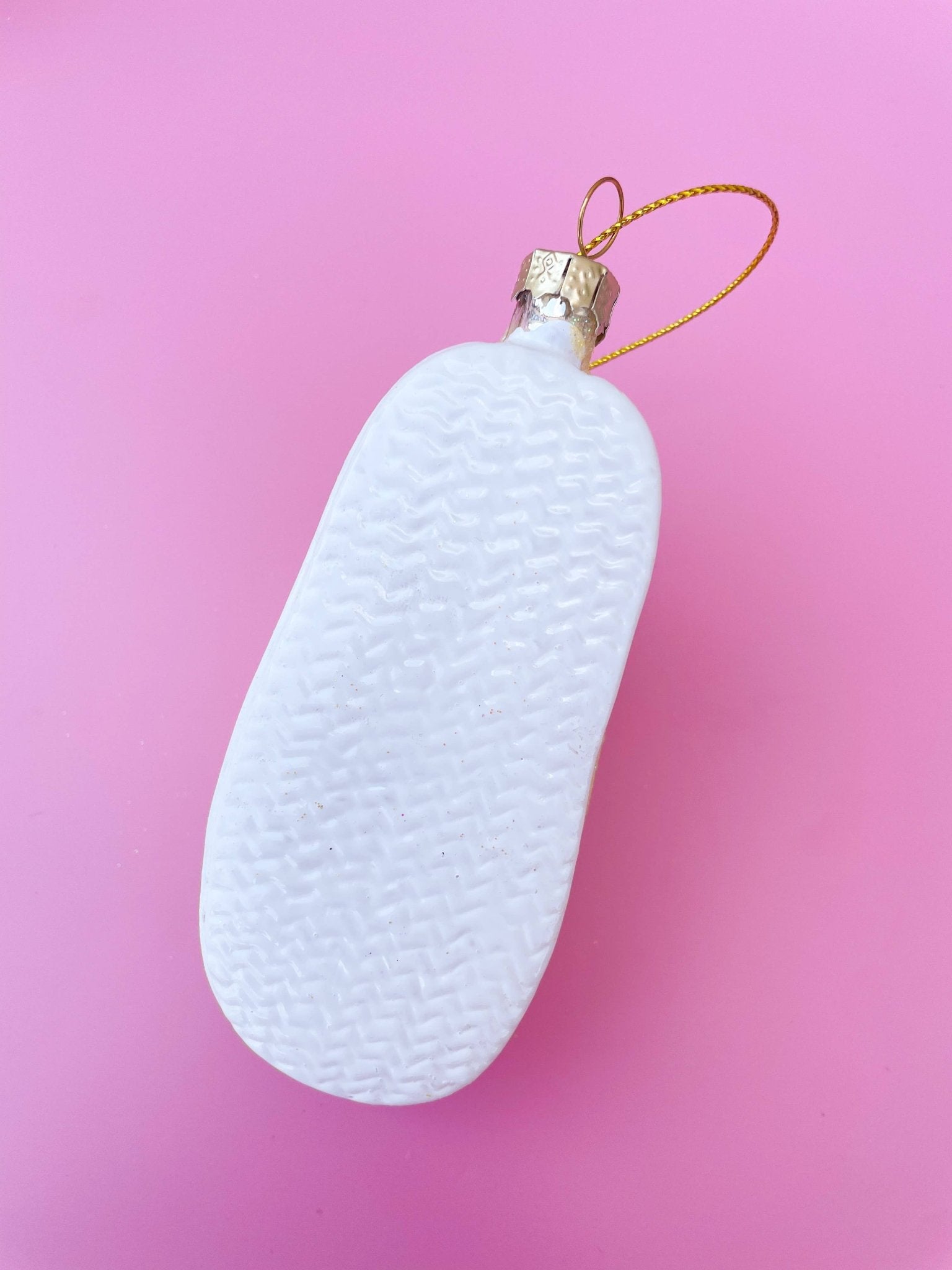 Pink Smiley Face Slipper Christmas Ornament - Après NJ