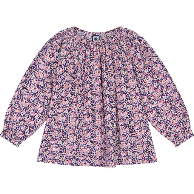 Georgina Top in Pink Navy Floral