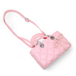Quilted Rectangle Bow Charm Handbag - Après NJ