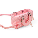 Quilted Rectangle Bow Charm Handbag - Après NJ