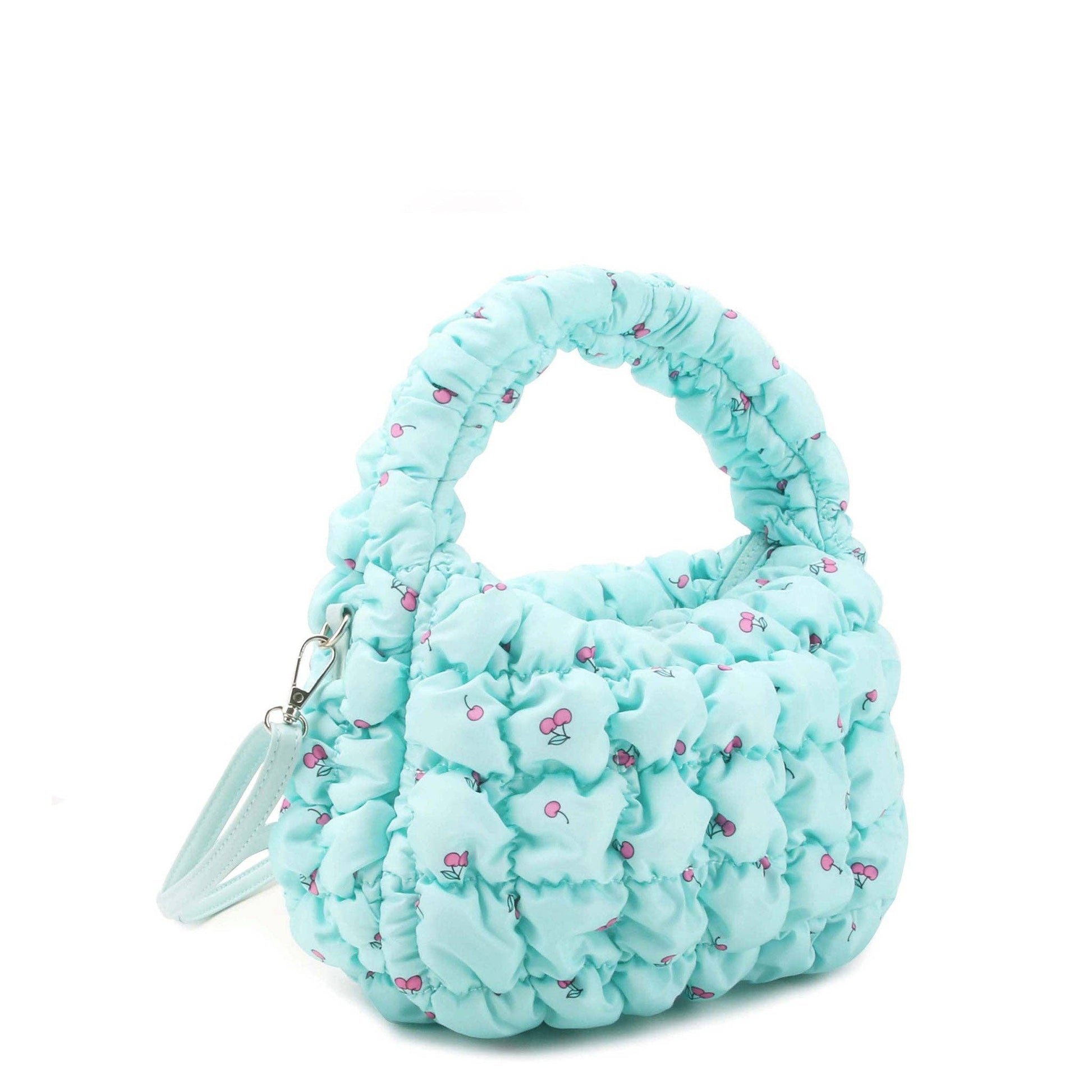 Quilted Scrunchies Cherry Printed Mini Hobo Crossbody Bag - Après NJ