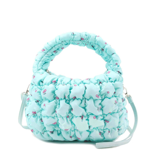 Quilted Scrunchies Cherry Printed Mini Hobo Crossbody Bag - Après NJ