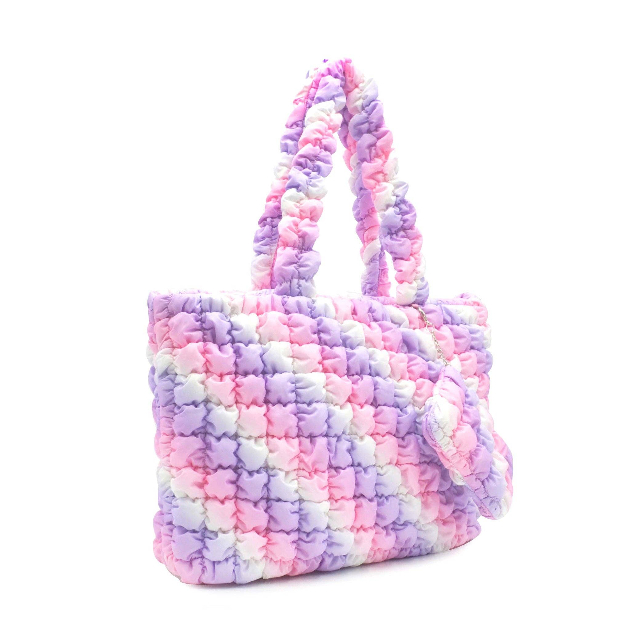 Quilted Scrunchies Large Tote Bag with Coin Purse - Après NJ