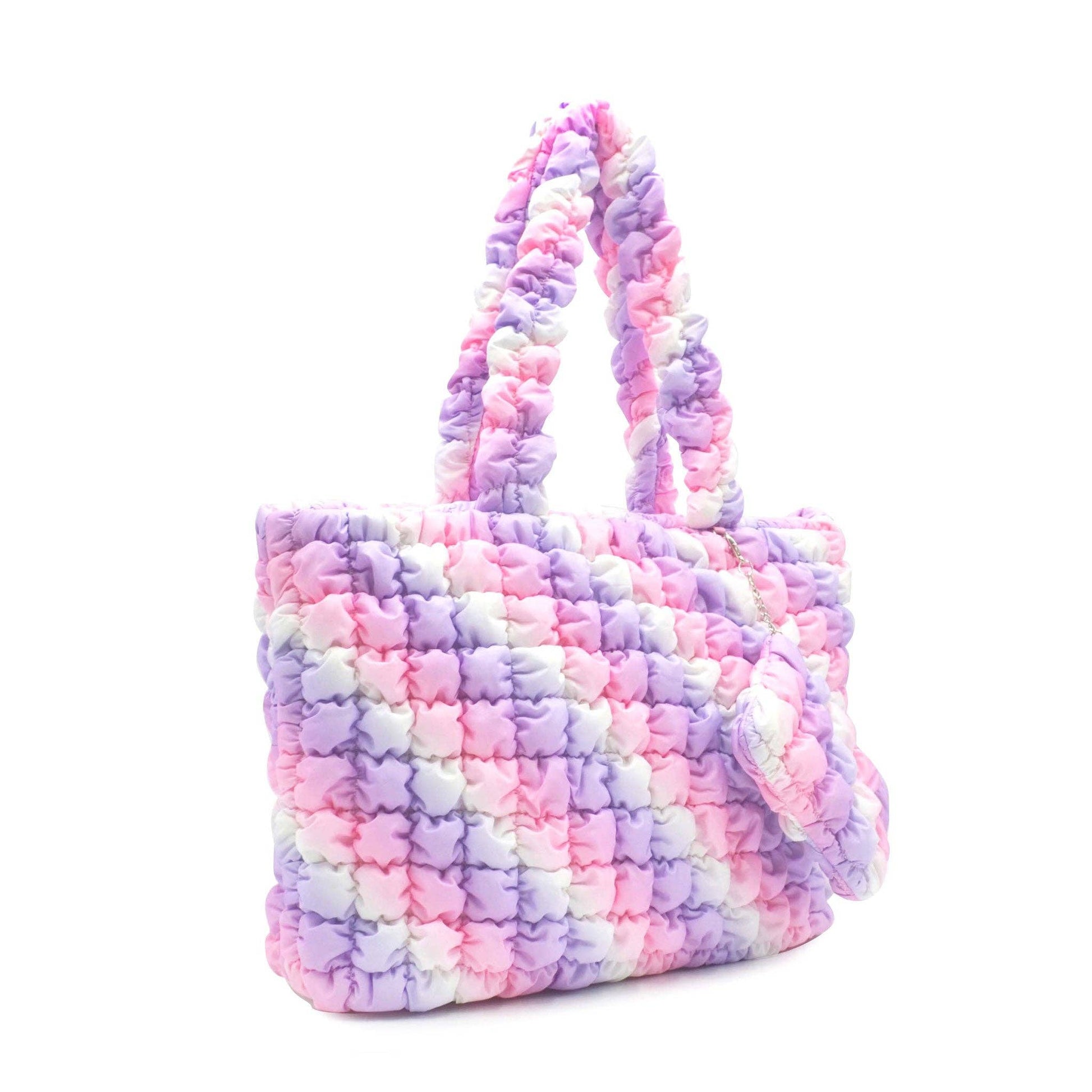 Quilted Scrunchies Large Tote Bag with Coin Purse - Après NJ