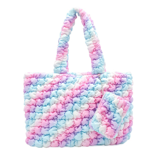 Quilted Scrunchies Large Tote Bag with Coin Purse - Après NJ