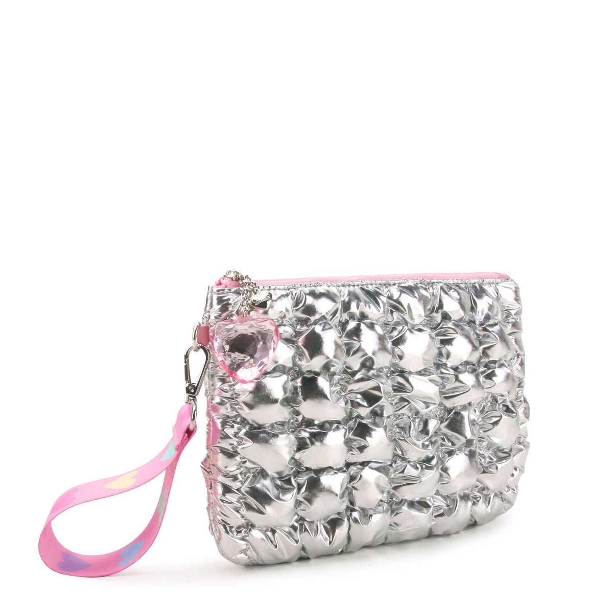 Quilted Scrunchies Metallic Wristlet - Silver - Après NJ