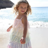 Rainbow Sequin Tiered Dress