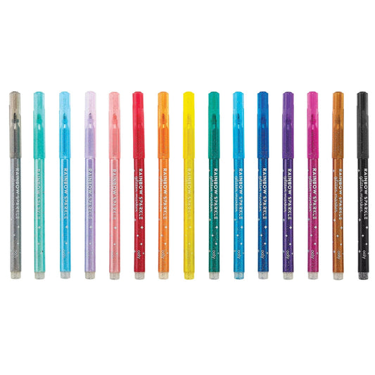Rainbow Sparkle Glitter Markers (Set/15) - Après NJ