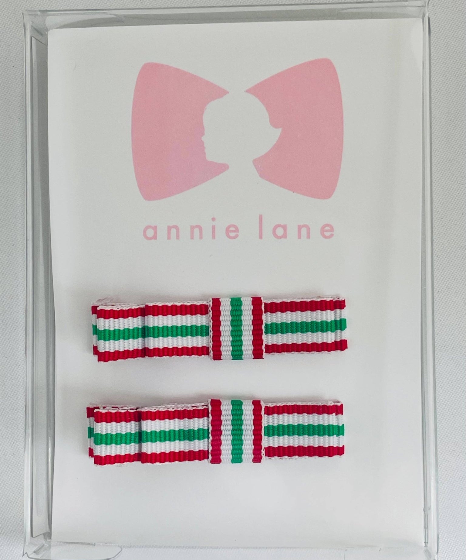 Red & Green stripe Hairclip - Après NJ