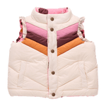 Reversible Ellis Ruffle Vest - Cream stripe - Après NJ