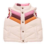 Reversible Ellis Ruffle Vest - Cream stripe - Après NJ
