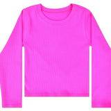 Ribbed Long Sleeve Shirt - Hot Pink - Après NJ