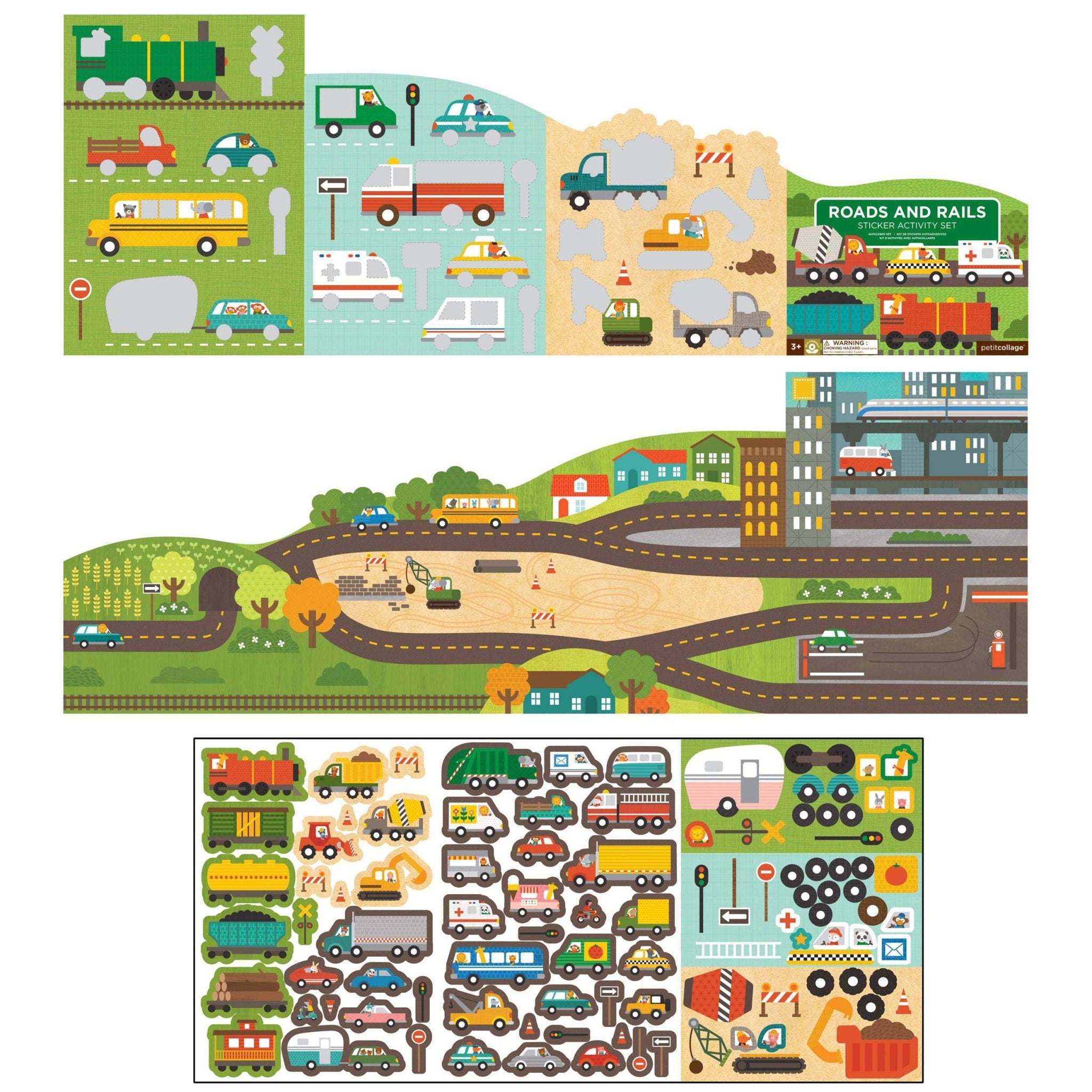 Roads & Rails Sticker Activity Set - Après NJ