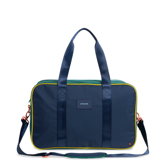 Rockaway Duffle in Navy Green Block - Après NJ