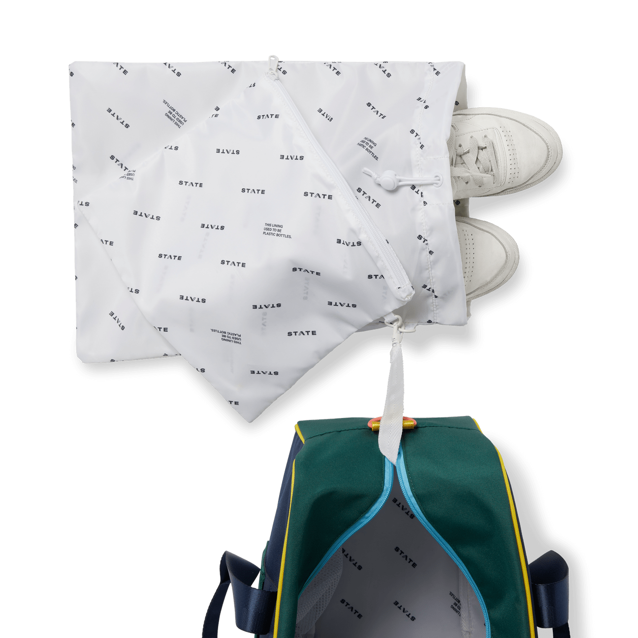 Rockaway Duffle in Navy Green Block - Après NJ