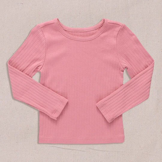 Seesaw Long Sleeve Rib T-shirt - Dark Pink - Après NJ